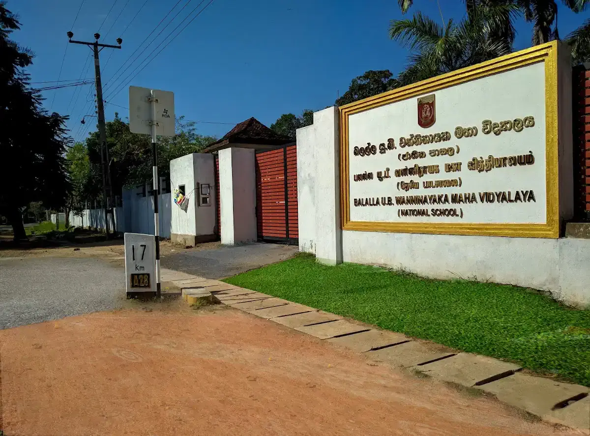 Thumbnail for Balalla U.B Wanninayaka Madya Maha Vidyalaya.